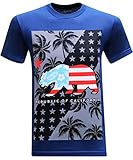 California Tropic Men's T-Shirt - (Large) - Blue