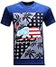 California Tropic Men's T-Shirt - (Large) - Blue