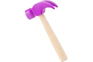 Fowecelt Wooden Hammer Toys Simulation Hammers Maintenance Tools Educational Toys for Kids Birthday Party Games Supplies (Purple)
