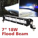 LED Light Bar 7 Inch SAFEGO 36W Waterproof Flood Beam Cree LED Bar Work Light Super Bright Off Road Light Driving Fog Lamp for Truck ATV UTV Jeep Boat Tractor 4X4Tacoma 12V/24V…
