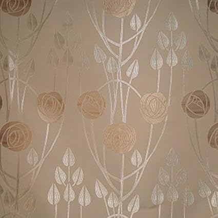 Loome Charles Rennie Mackintosh Style Fabric Clyde Roses Skye