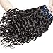 Vipbeauty 3 Bundles Of Brazilian Hair 6A Grade 100% Unprocessed Virgin Water Wave Wair Natural Black 95-105g/pc