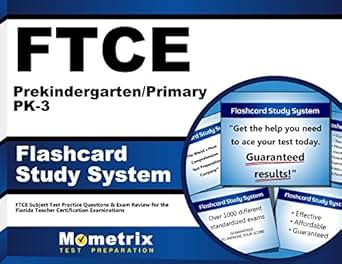 Amazon Com Ftce Prekindergarten Primary Pk 3 Flashcard