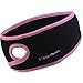 TrailHeads Women’s Ponytail Headband | Fleece Earband | Winter Running Headband - Black/Fast Pink