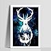 DIY 5D Diamond Painting,Dartphew Cool Institute of Wizardry & Mysterious White God - Crafts & Sewing Cross Stitch,Wall Stickers for Living Room Home Decoration(Size:30X40cm)