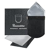 Pocket Square Holder, Men's Suit Handkerchief Keeper, 3.5” x 4.5”, Black, Felt