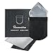 Pocket Square Holder, Men's Suit Handkerchief Keeper, 3.5” x 4.5”, Black, Felt