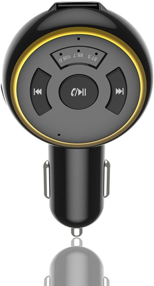 Bluetooth 4.0 In-Car Adapter FM Transmitter with USB Charging,Sitlos Portable Wireless Music Controls & Hands-Free Calling Car Kit for iPhone,Samsung,LG,HTC,Nexus,Sony Android Smartphone-Black