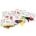 Langsprit Premium Reusable Sandwich & Snack Bags-Washable Lunch Bags - Set of 3 - (Dragon Fruit)
