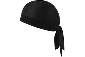 Chris.W 3 PCS Durags for Men, Do Rags Sweat Wicking Beanie Cooling Durags, Sweat Wicking Do Rags Skull Caps, Bandana Head Wra