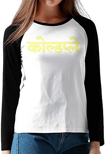 Coldplay Hindi Logo Women Tops Long Sleeve Raglan Tops Shirt
