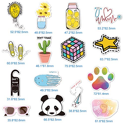 45-Pack Stickers for Water Bottles, BOENFU Cute Waterproof Asethetic Trendy 100% Vinyl Stickers for Water Bottle Hydro Flask Laptop Computer Mackbook Ipad Car Luggage Phone - Thumbnail 2
