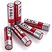 EBL 18650 Battery 3.7V 3000mAh Performance Li-ion Rechargeable Batteries with Stable Storage Boxes, 6 Packs