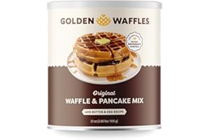 GOLDEN MALTED Golden Waffles - Waffle and Pancake Mix, Flour, Original, 33-Ounce Can