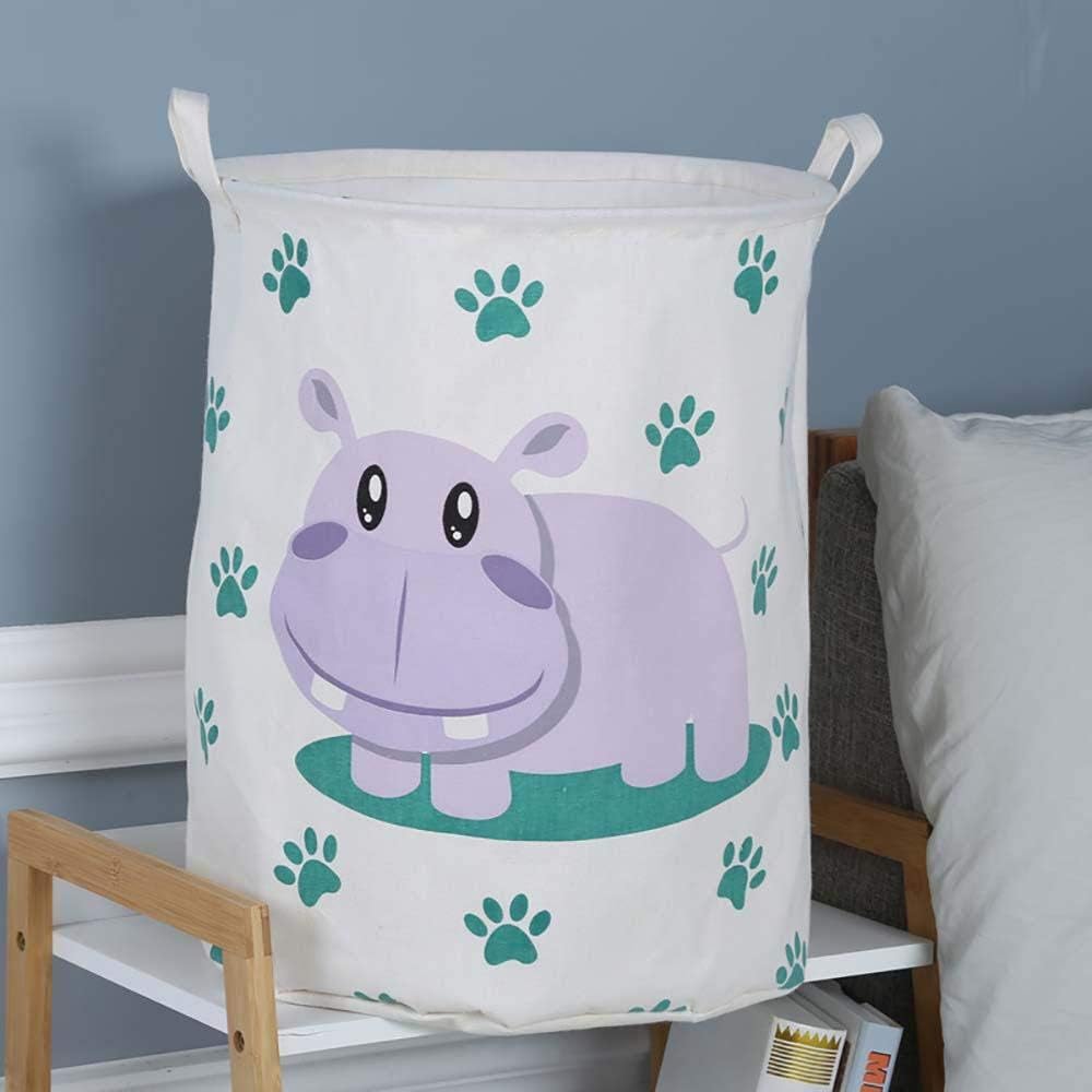 YYRY Cesta de lavandería Plegable Impermeable hipopótamo Ropa Sucia