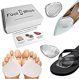 6 Piece Complete Ball of Foot Cushions Set with Metatarsal Pads, Womens High Heels and Dress Shoes Gel Pad, Sandal Support Cushion Padding Inserts for Feet Pain Relief. Under Socks in Shoe Insoles