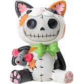 SUMMIT COLLECTION Furrybones Calico Mao Mao Signature Skeleton in Kitty Cat Costume with a Mouse
