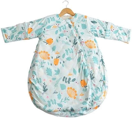 Gigoteuse Fille 6 36 Mois Sac De Couchage D Hiver Gigoteuse A Pieds Bebe Manches Quatre Saisons A Temperature Constante Couette Bebe Anti Coup De Pied En Coton Vert Epaississement L Code 80cm Amazon Fr Cuisine Maison