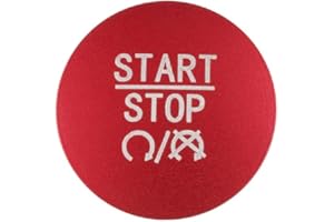 LECART for Dodge Charger Accessories Red Push Start Button Cover Sticker Car Interior Keyless Start Button Decorations for Challenger/Durango/Ram 1500 1 Pack