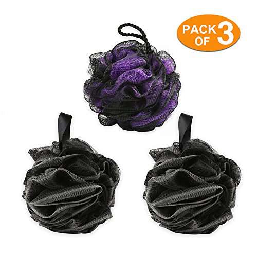 Bath Sponge,Loofah Bath Shower Sponge,Extra Large Mesh Pouf,Shower Poofs,Bath Pouf,Lufa Sponge,Shower Pcrub for Men and Women Full Lather Cleanse,Exfoliate with Bathing Accessories(3 Pack) - Thumbnail 6