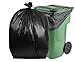 PlasticMill Heavy Duty Trash Bags - Black Garbage Bags - Plastic Trash Bags for Large Rolling Trash Bins - Tall Trash Bags - 100-Gallon Large Kitchen Trash Bags, 1.3 Mil, 67