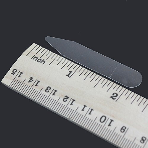 Refaxi 200pcs New Plastic Collar Stiffeners Stays Bones For Dress Shirt Men's Gift