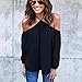 Strapless T-shirt,Laimeng Women Fashion Irregular Strapless Chiffon T-shirt (S, Black)