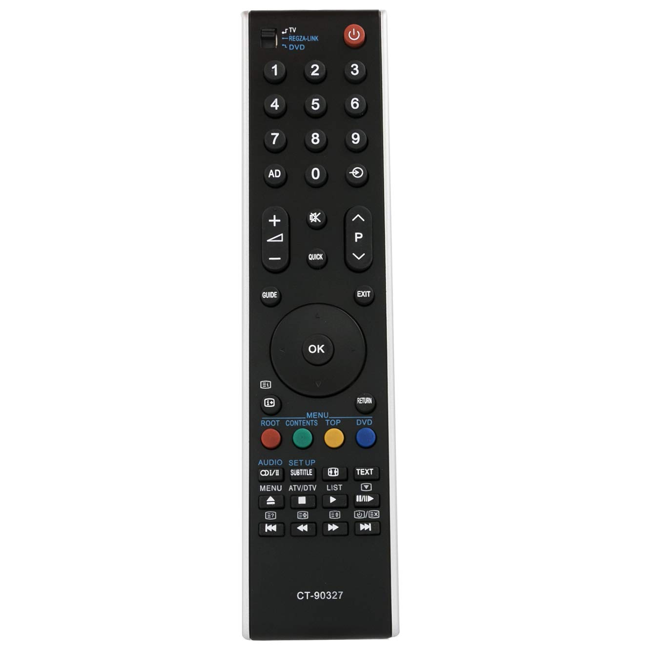 VINABTY CT-90327 CT90327 Replacement Remote Control Fit for Toshiba TV 32RV753 32 TV 743 42XV555D 42XV555DB 42XV555D 42XV625D 42XV635D 40RV753 40TV743 37AV554 37AV555 CT90273 CT90274
