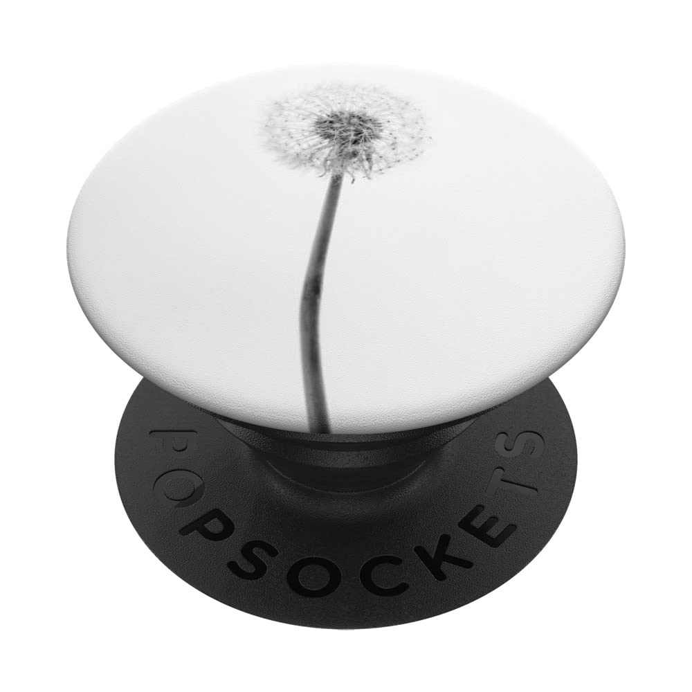 Black and White Dandelion PopSockets Swappable PopGrip
