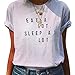 YITAN Women's Casual Graphic Tees Summer Printed Short Sleeve Cute Funny T Shirts White Small