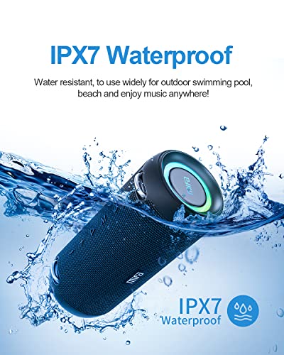 MIFA A90 Caixas de Som Portáteis Bluetooth, Alto-falante Bluetooth portátil IPX7 à prova d'água, 60W Bass, Emparelhamento estéreo sem fio, Mic embutido, Suporte Micro SD, USB, AUX-in, USB-C Charing