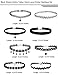 FIBO STEEL 6PCS Womens Black Velvet Choker Necklace for Women Lace Choker Tattoo Necklace (E: 8 PCS A Set)