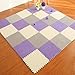 yazi EVA Foam Anti-Slip Foam Puzzle Floor Play Mat Kid's Multicolored Shapes Puzzle Play Mat Purple Color Set of 9,Each tile is 1 sqft 12