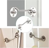 LIYUABU 3 Inch Stainless Steel Hook Eye Latch Gate Barn Door Lock with Screws view 4