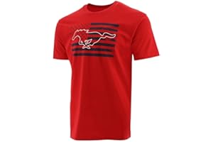 Ford Mustang Men's Pony Flag Short Sleeve T-Shirt