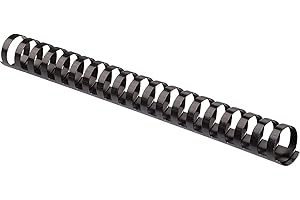 Fellowes Plastic Comb Binding Spines, 1 Inch Diameter, Black, 200 Sheets, 50 Pack (52328)