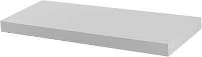 Harbour Housewares 60cm White Floating Shelf with Hidden Bracket