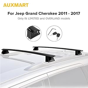 rack roof auxmart jeep grand cherokee crossbars overland limited models bars cross