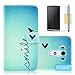 LG G3 Case, LG G3 Flip Case, Tradekmk(TM) Fashion Slim Flip Leather Stand Phone Case Cover[Little Heart-shape] For LG G3[+Stylus+Screen Protector+Cleaning Cloth]