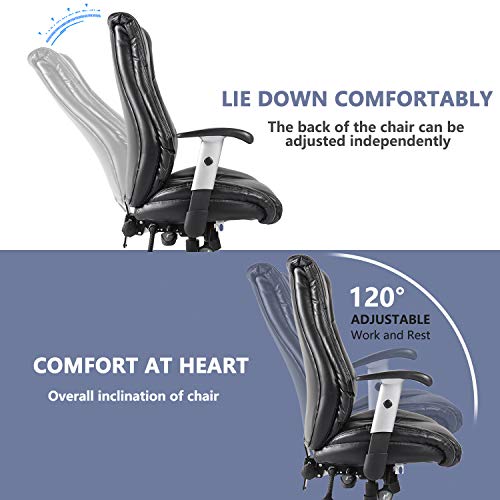 Smugdesk High Back Bonded Leather Executive Office Chair with