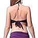 Wuchieal Sequin Halter Bra Top Salsa Belly Dance Boho Festival Clubbing Tribal Bra BH Top (One Size, Purple with Colorful Beads)
