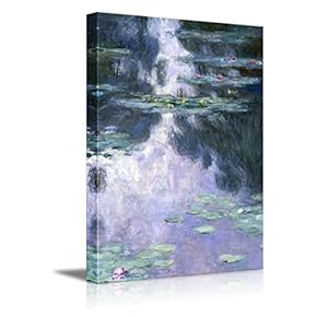 Claude Monet Water Lilies Nymphe - Impressionist Modern Art - Canvas Art Home Art - 12x18 inches