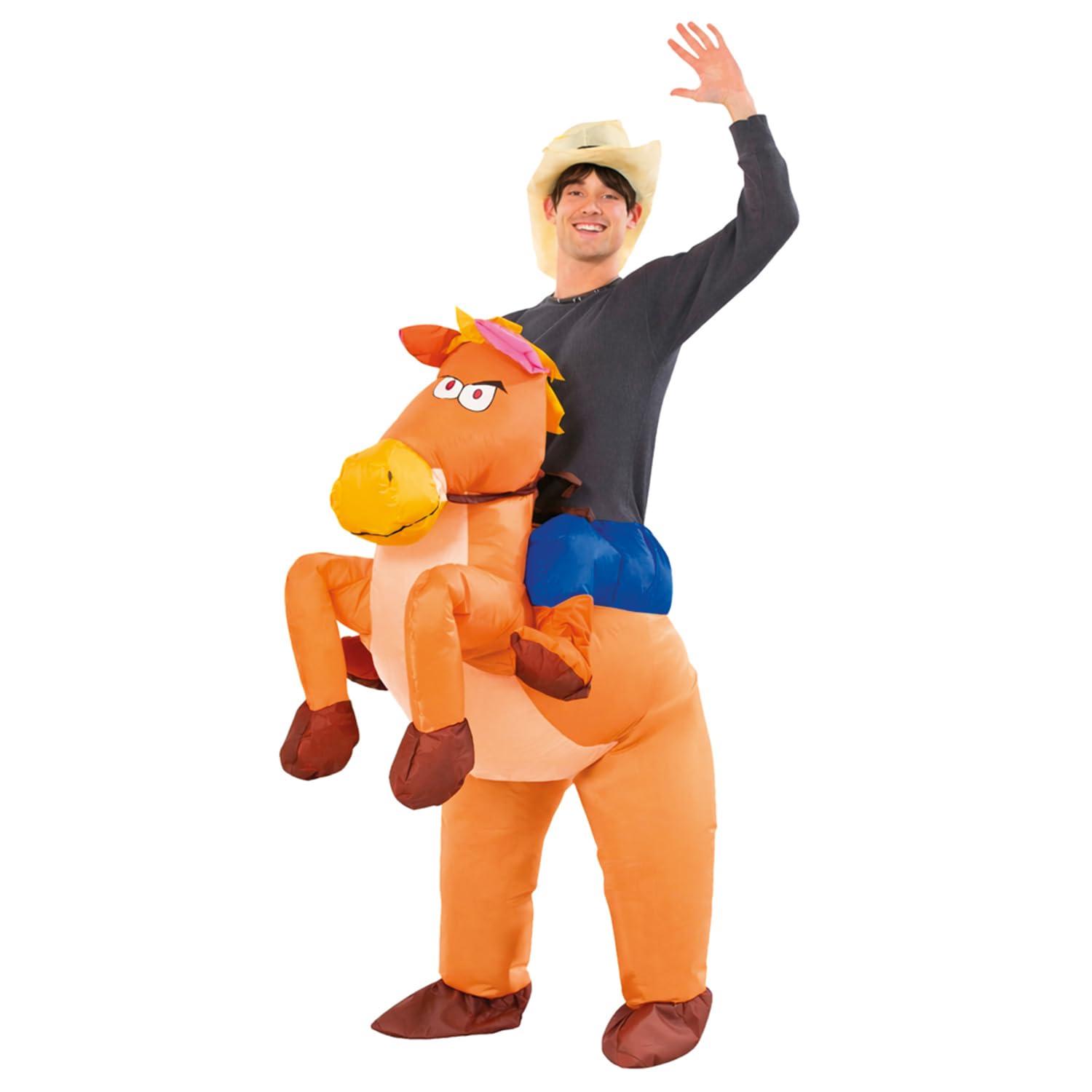 Inflatable Cowboy Costume | Quirky Inflatable Costume | Premium Quality | Adult Size 160 to 190cm | Polyester | Resistant | Inflation System Included | Created by OriginalCup® — image 1