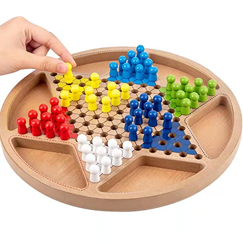 Chinese wooden Checkers & Flying Checkers multiplayer board game, two