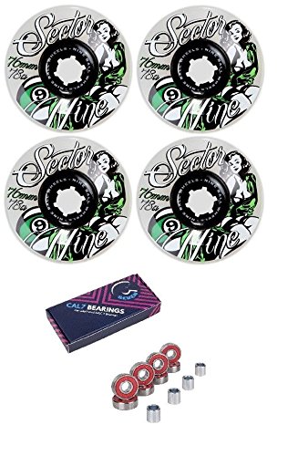 Sector 9 Goddess of Speed 76mm 78a Longboard Wheels Ghost/Gr