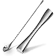 GuDoQi Muddler for Cocktails, Stainless Steel Cocktail Muddler and Mixing Spoon Drink Muddler, Bar Tools for Cocktail, Mojito