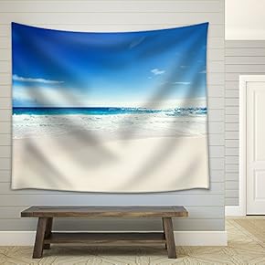 Seychelles Beach - Fabric Wall Tapestry Home Decor - 51x60 inches