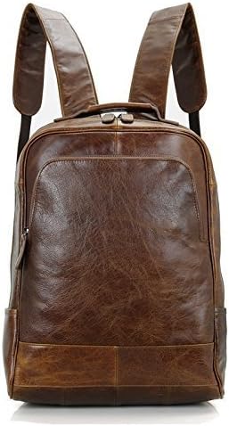 Jellybean Handmade Vintage Style Top Grain Luxury Real Leather Backpack Briefcase Messenger Bag Laptop Bag