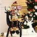 Sumind Christmas Sitting Snowman Tabletop Doll for Christmas Centerpieces Table Fireplace Decor Ornament Home Party Decoration Xmas Figurines