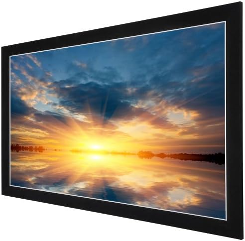 84" 16:9 Black Fixed Frame Wall Mounted Projection Screen